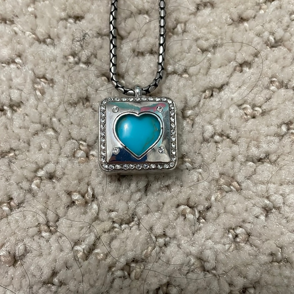 Blue heart necklace